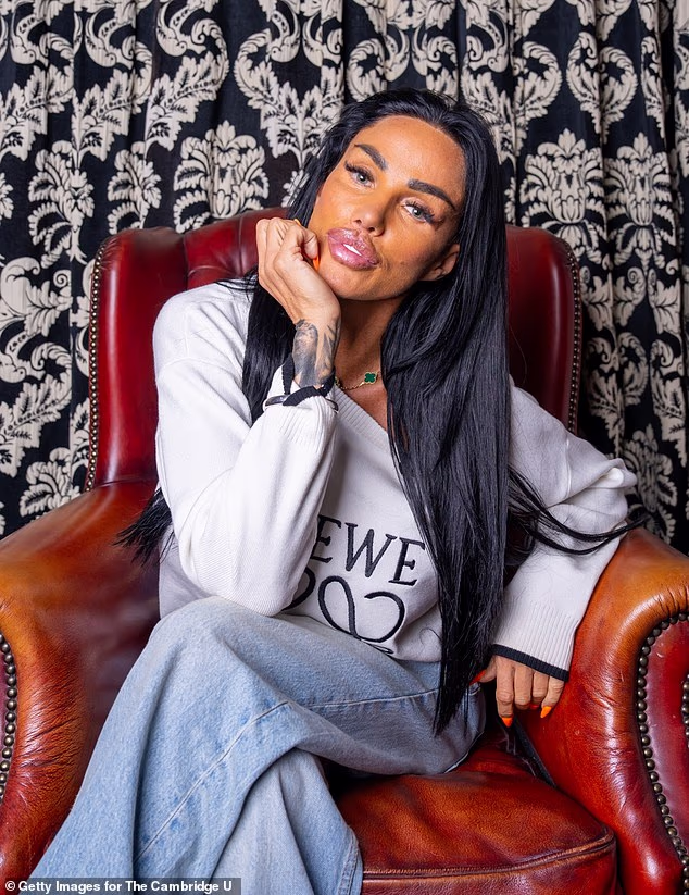 Taking to Instagram on Thursday, Dominic unveiled Katie's new look as she traded in her very long, poker straight black hair (Katie seen in May)