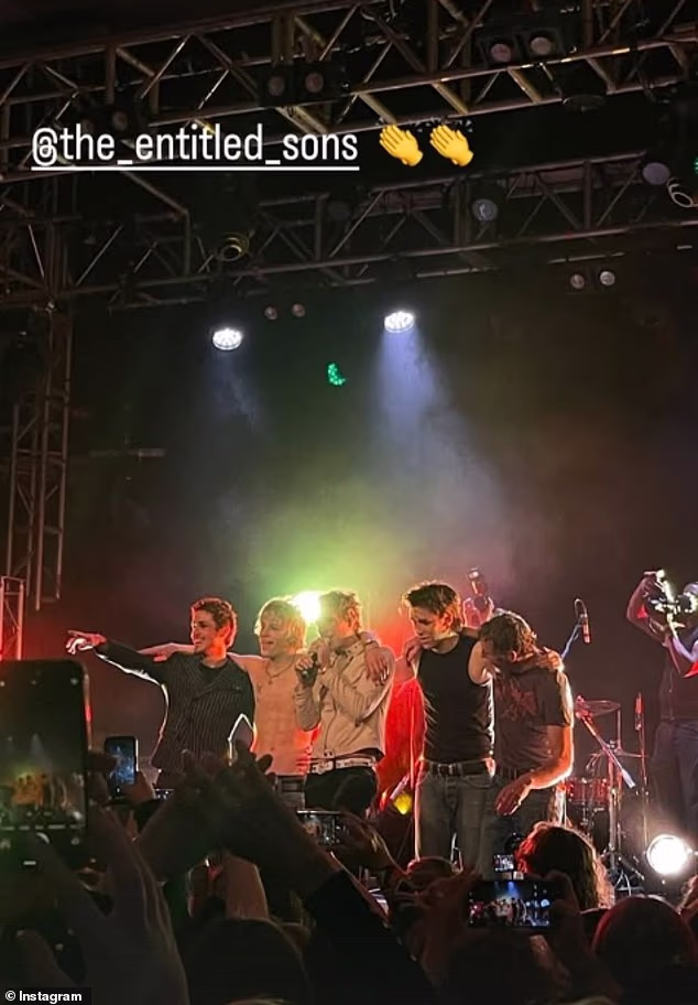 Sarah Beeny is 'so proud' of husband Graham Swift and nepo baby sons as they perform with their band at the 02