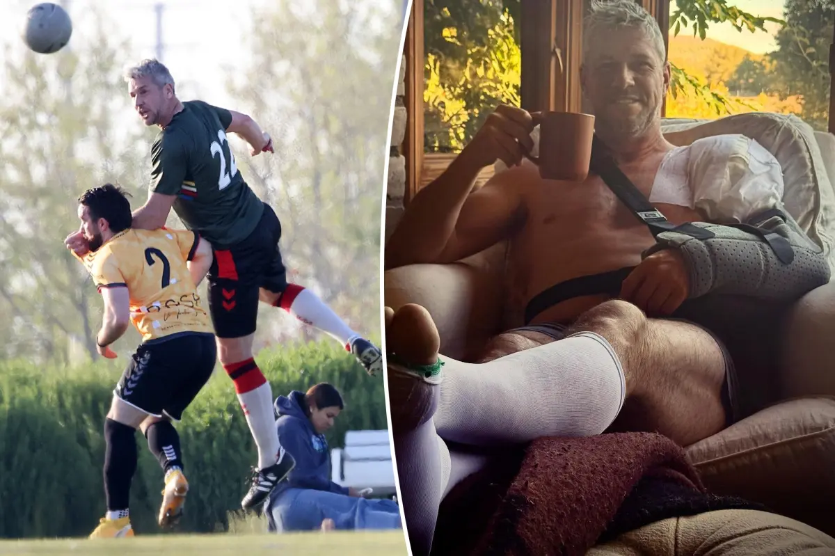 Ant Anstead reveals graphic details of ‘freak footy accident’ he sustained while playing soccer