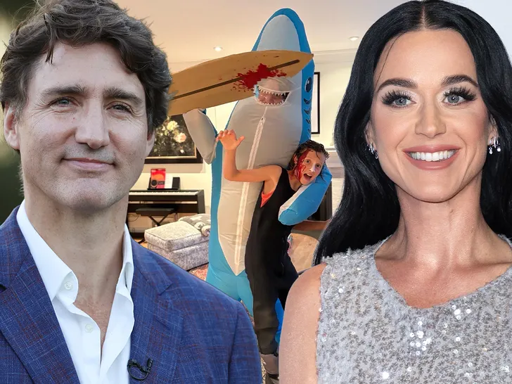 justin trudeau katy perry shark costume getty comp